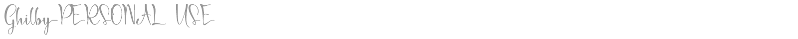 Ghilby font preview